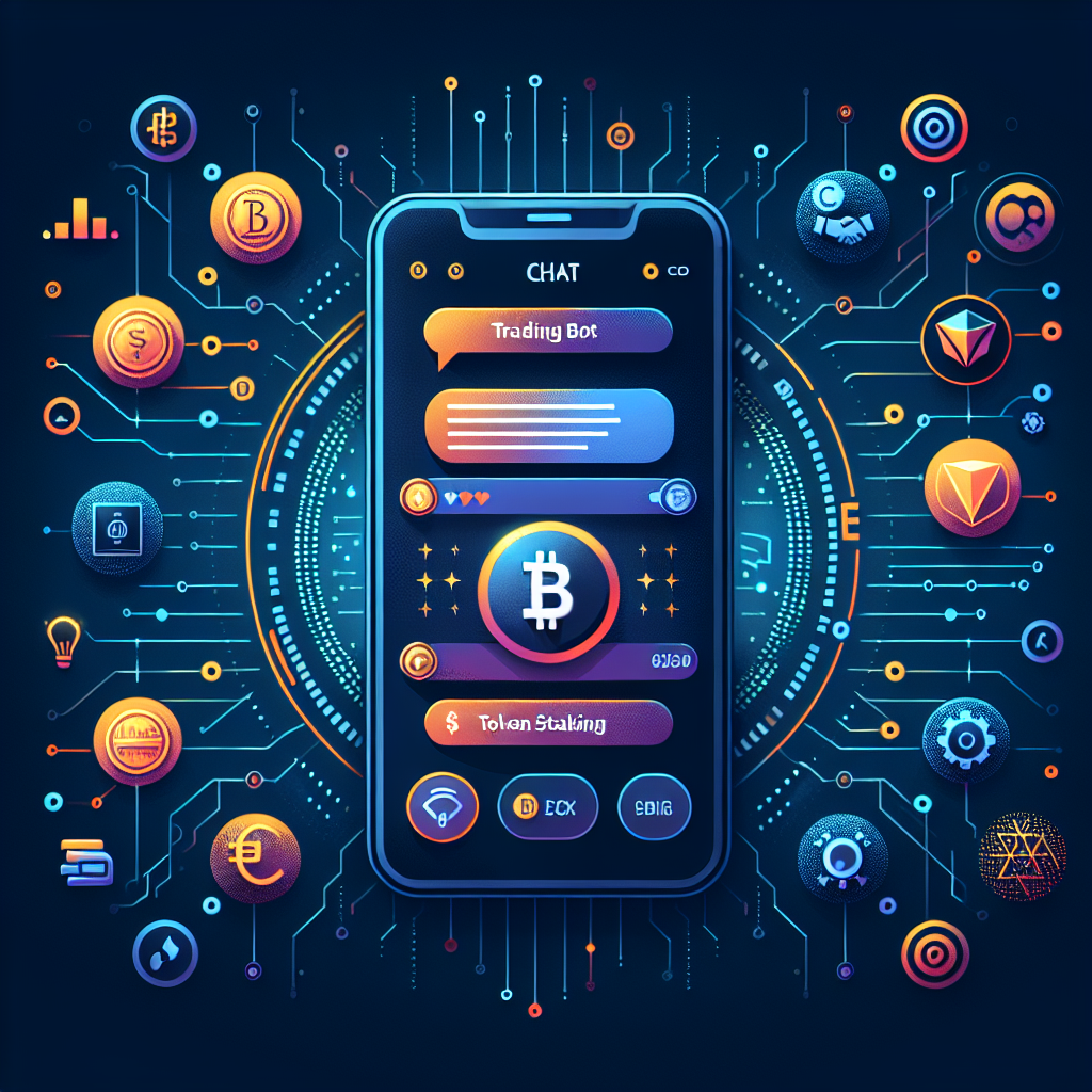 Certainly! Here’s an SEO-optimized alt-text for your described header image: **Alt-text:** Sleek modern header image featuring a vibrant illustration of a smartphone displaying a Telegram crypto trading bot interface with digital token icons; surrounded by blockchain-inspired graphics and staking symbols in brand colors #FF9811 orange, #000D43 dark blue, and #021B88 midnight blue, conveying excitement, innovation, community, and financial growth for a DeFi and cryptocurrency audience. If you want this tailored even further for a specific platform, audience, or use case, just let me know!