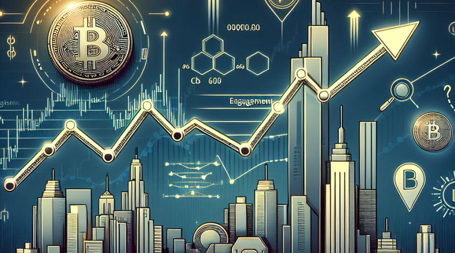 **SEO Alt-Text Suggestion:** Modern digital illustration (1200 x 628 pixels) showcasing volatility in the US Bitcoin ETF market with dramatic orange and blue line graph, sharp outflows, falling Bitcoin symbol, and a stylized Charles Schwab building highlighted by rising engagement indicators and upward arrows. Image features institutional investor and retail client icons, symbolizing market turbulence, future growth, and innovation in crypto investing, using sleek, professional design with brand colors #FF9811, #000D43, and #021B88.