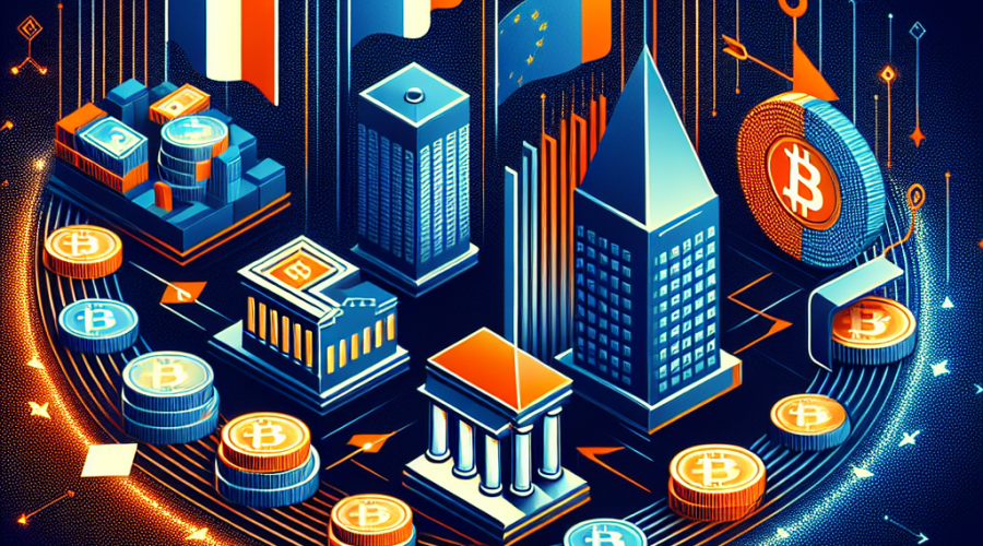 **SEO-optimized Alt Text:** Modern illustration representing the digital transformation of the UK financial sector through tokenization, featuring stylized icons of traditional assets like buildings, British currency, and stocks morphing into digital tokens on a glowing blockchain network, with movement arrows and a subtle UK flag in the background; professional design with vibrant orange #FF9811 accents and deep dark blue (#000D43) and midnight blue (#021B88) backgrounds, sized 1200x628 pixels—ideal for a finance and technology blog post. Let me know if you’d like an even shorter or more specific SEO alt-text!