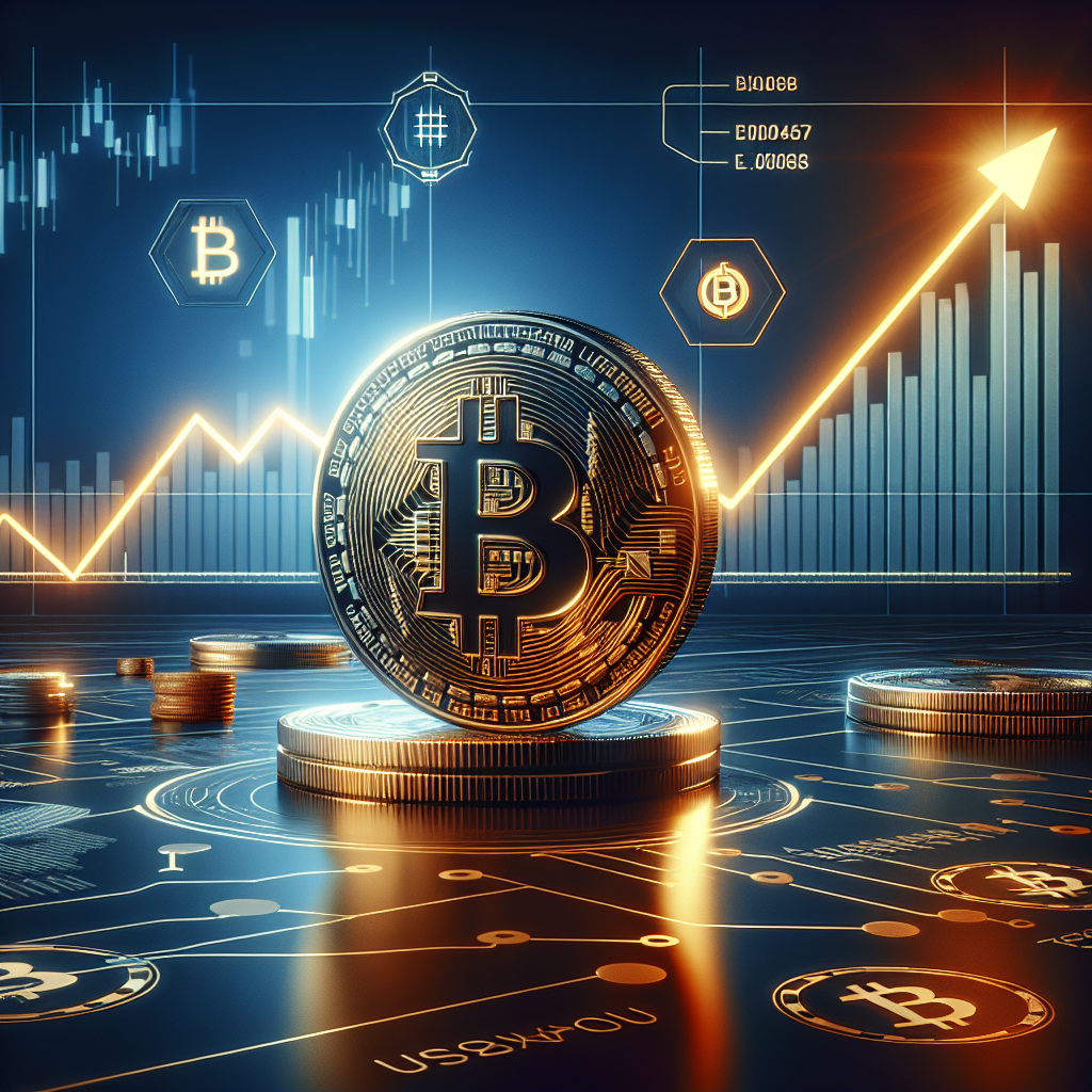 "SEO friendly alt-text: A 1200x628 pixel image montage showing a vibrant orange Bitcoin symbol (#FF9811) and a declining dark blue graph (#000D43) in the foreground illustrating outflow, with subtle elements of US currency exchange and ETFs symbols. In the contrasting midnight blue background (#021B88), the Charles Schwab logo shines brightly, signifying its growing interest in cryptocurrency products."
