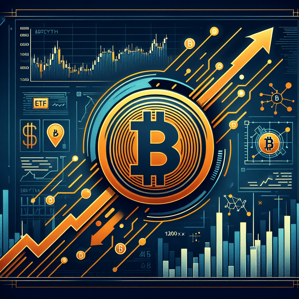 **SEO Alt-Text:** Modern blog header image featuring a vibrant orange stylized Bitcoin coin at the center, surrounded by dynamic arrows representing crypto investor withdrawals and outflows, with receding financial graphs and ETF chart icons in dark and midnight blue hues, illustrating volatile market data for a cryptocurrency investment analysis article.