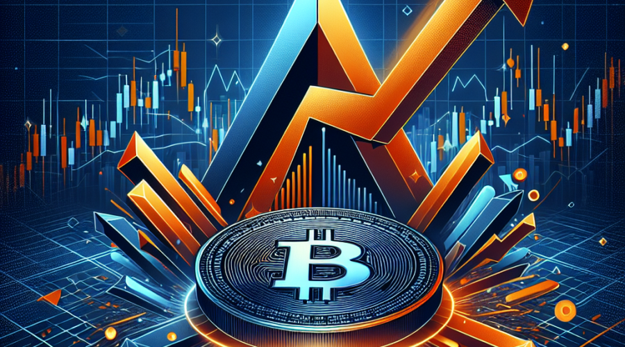 SEO Alt-Text: Digital illustration showcasing XRP bullish breakout: A dynamic financial chart with a bold triangle pattern morphing into an upward-pointing arrow symbolizes XRP’s surge from multi-year consolidation. The stylized XRP logo radiates energy in the foreground, using vibrant orange, dark blue, and midnight blue for a modern, professional crypto market look.