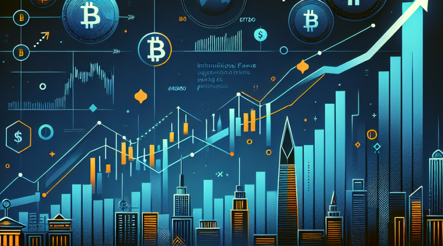 **SEO Alt-text:** Sleek, modern blog header image sized 1200x628 pixels, featuring an energetic upward-trending Bitcoin price graph breaking above the bold 0,000 mark, set on a deep midnight blue to dark blue gradient background (#021B88 to #000D43). The graph uses vivid orange (#FF9811) accents, and incorporates subtle institutional finance icons (such as bank buildings and arrows) transitioning into digital asset symbols, with a discrete Remittix (RTX) token and payment or globe icons to highlight real-world utility and the PayFi revolution. The composition conveys a professional, optimistic atmosphere, harmoniously using the brand colors.