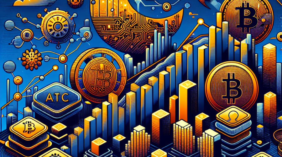 **SEO-optimized Alt-Text:** Modern 1200x628 pixel image depicting global financial market turbulence with a focus on the crypto sector, featuring a stylized orange downward-trending Bitcoin chart, shining gold bars and coins symbolizing safe haven investments, and digital blockchain motifs for innovation. Varied altcoin and DeFi icons illustrate resilience and struggle, with layered visuals contrasting the volatility of cryptocurrencies against the stability of traditional finance, all in a cohesive fintech palette of vibrant orange, deep dark blue, and midnight blue.