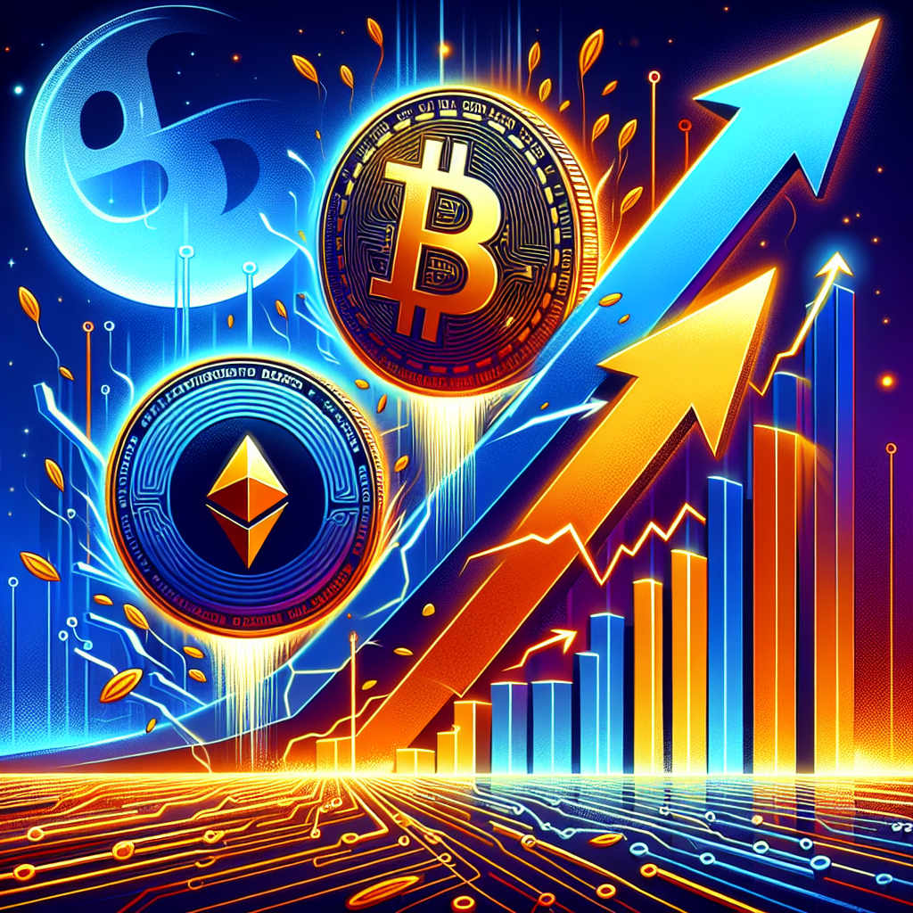"SEO alt-text: Glowing DASH and Zcash coins symbolising surge, ascending amongst percentage trails with upward arrow indicative of growth, Bitcoin symbol in background symbolising institutionalisation, abstract financial graph at lower section, image primarily in corporate orange (#FF9811), dark blue (#000D43) and midnight blue (#021B88), 'Privacy Tokens Surge' bolded text upfront."