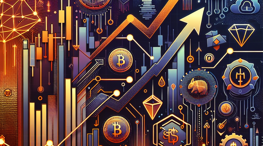 **SEO Alt-Text:** Modern fintech illustration featuring rising market charts and candlesticks, with glowing icons for Bitcoin, gold, and stocks. Subtle blockchain networks, AI motifs, digital nodes, and stylized computer chips appear in the background. Prominently displays the Monad and Galaxy Digital logos, symbolizing technological innovation and market leadership. Vibrant orange and deep blue gradients (#FF9811, #000D43, #021B88) create a dynamic, sophisticated backdrop. Ideal for blog banner on cryptocurrency, blockchain, and AI-driven financial markets.