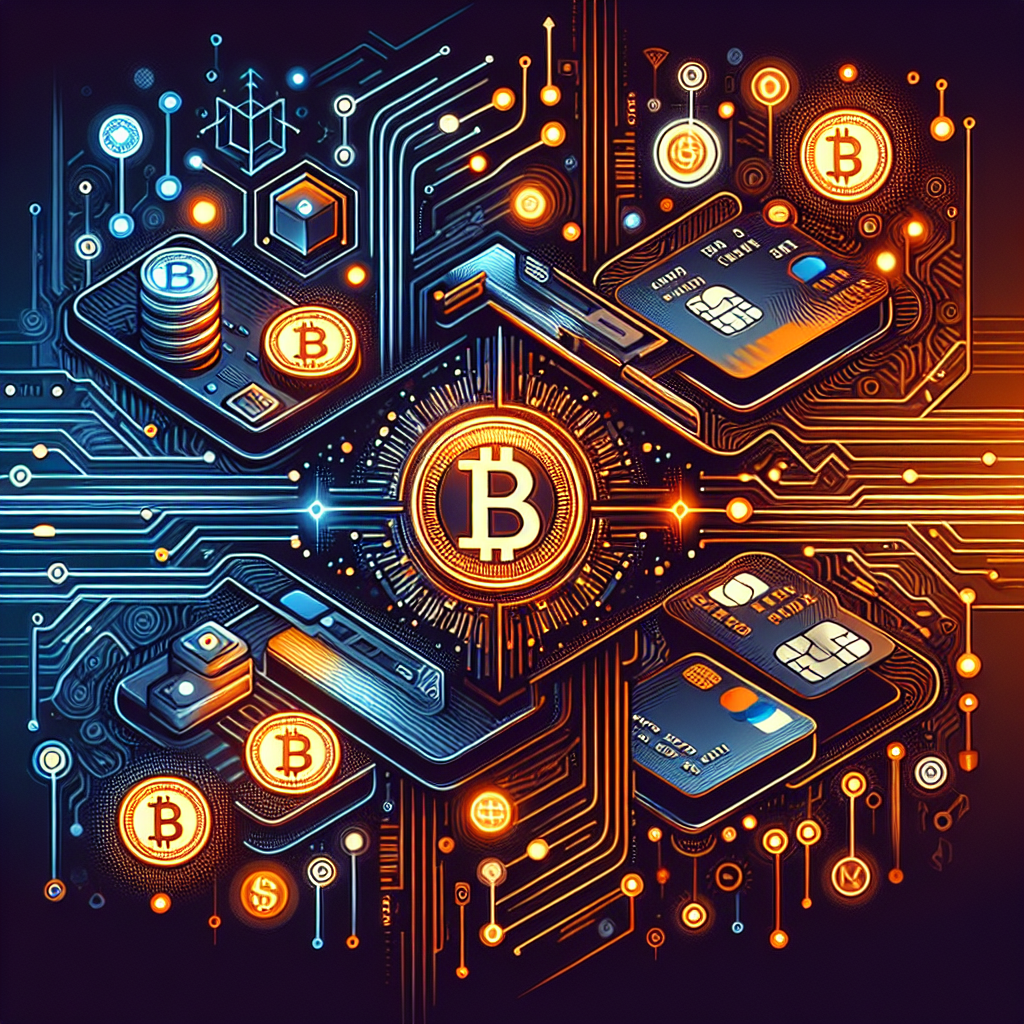 **SEO ALT-TEXT:** Visually dynamic 1200x628 header image illustrating the convergence of fintech and crypto, featuring Klarna’s stablecoin and blockchain integration; glowing coins connect a digital Klarna payment card to blockchain network nodes amid modern abstract shapes, financial charts, circuit lines, and payment icons; sleek color palette of Orange #FF9811, Dark Blue #000D43, Midnight Blue #021B88, professional layout with balanced negative space for a WordPress blog post about digital asset sector rotation and innovative payment infrastructure.