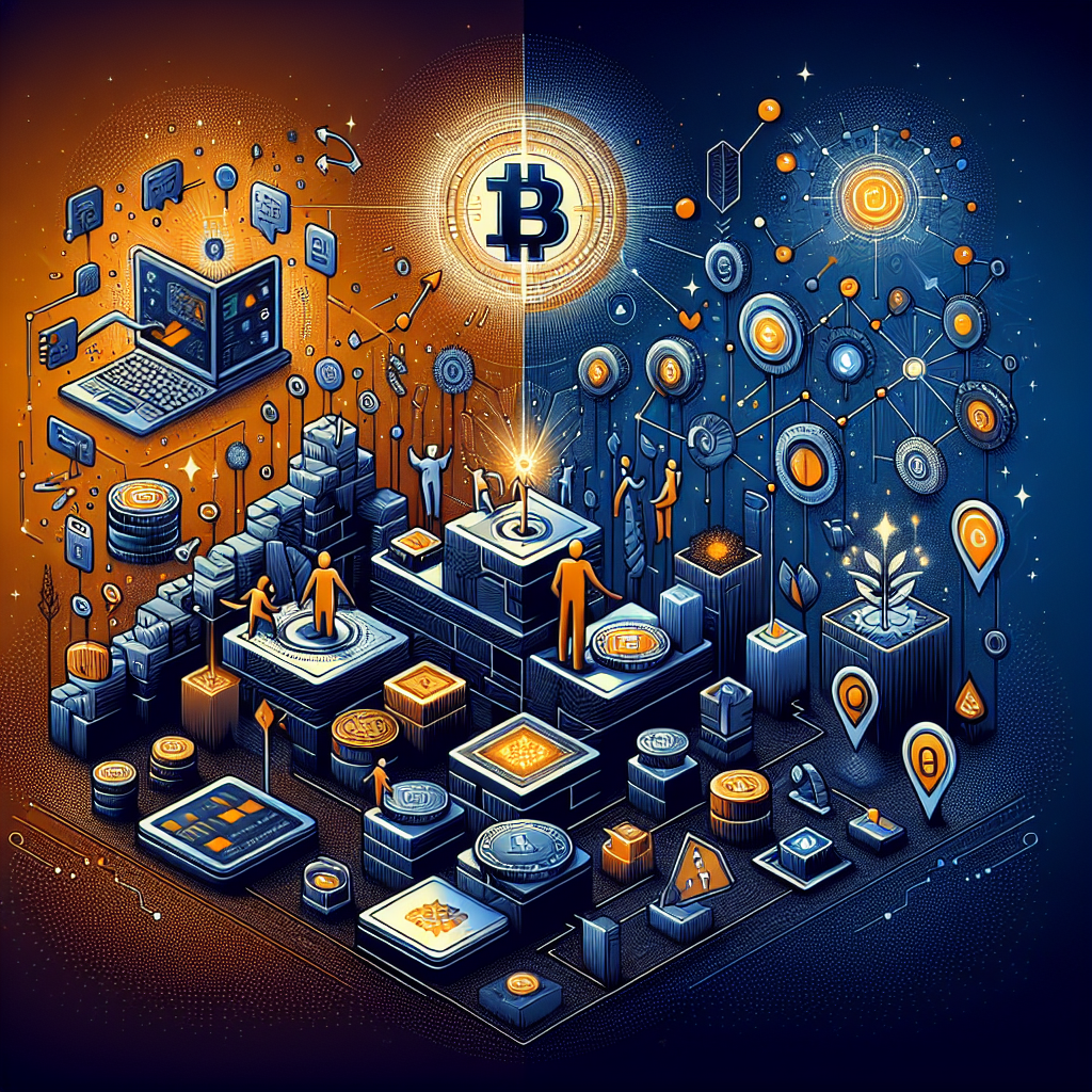 **SEO-Friendly Alt-Text:** Sleek digital illustration sized 1200 x 628 pixels featuring the GeeFi blockchain ecosystem with vibrant orange, deep dark blue, and midnight blue brand colors; visual elements include an interconnected mobile wallet, staking coins, dashboard, and decentralized exchange radiating innovation and connectivity, contrasted against a muted Tron logo symbolizing older stablecoin-focused networks, all highlighting GeeFi’s user empowerment, technological advancement, and transition from static crypto platforms to a dynamic, growth-driven ecosystem.