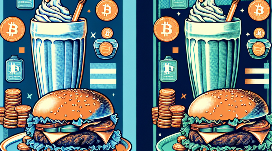 Steak n Shake Embraces Bitcoin Treasury Rewards and Open Source Innovation to Drive Fast Food Industry Forward 4 **SEO Alt-text:** Graphic blog banner (1200 x 628 px) illustrating the fusion of classic American fast-food culture with modern cryptocurrency innovation, featuring a bold burger and milkshake set in a retro diner scene. The image includes prominent Bitcoin logos and stylized digital coins, enhanced with subtle blockchain motifs. The background and accents are in the brand colors Orange (#FF9811), Dark Blue (#000D43), and Midnight Blue (#021B88), visually capturing Steak ‘n Shake’s exciting integration of Bitcoin payments. Clean, contemporary designer aesthetic for maximum impact on blog and social media.