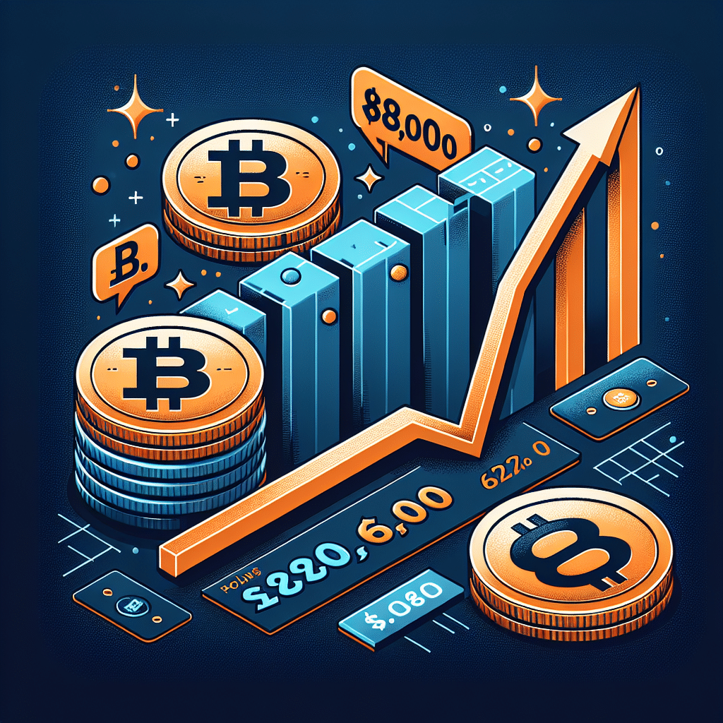 "Bitcoin growth chart showing its potential rise to $88,000 after Japan’s central bank spikes interest rates, symbolized by an ascending bar graph in brand colors Orange, Dark Blue, and Midnight Blue, surrounded by Bitcoins and Japanese Yen icons. Ideal image for cryptocurrency trends."