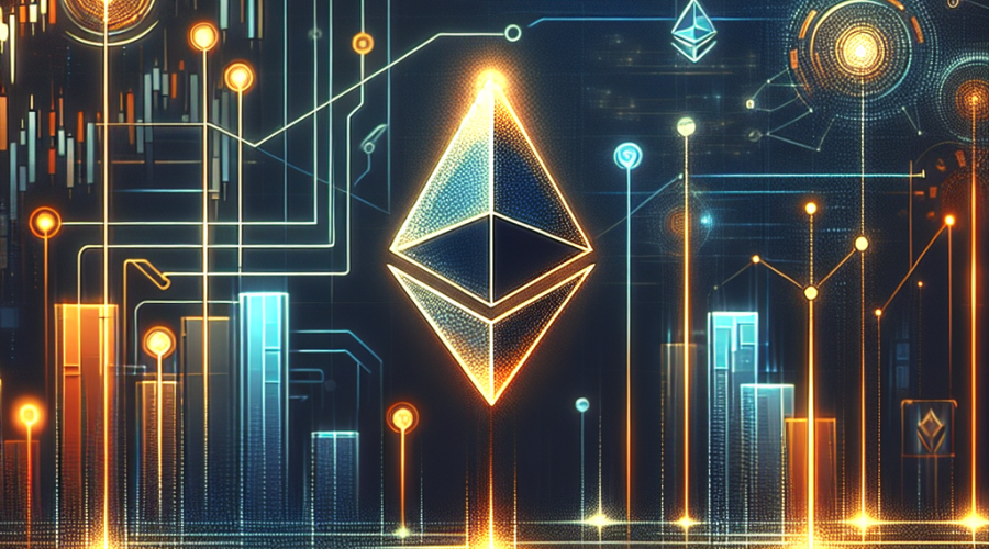 **SEO-Friendly Alt-Text:** Sleek and modern digital illustration at 1200x628 pixels visually representing BitMine Immersion Technologies as an innovative American crypto leader, featuring a glowing, geometric Ethereum logo at the center radiating upward to symbolize growth. Stylized blockchain elements, interconnected blocks, circuit lines, and digital grids create a high-tech backdrop, with upward-trending charts tracing corporate strength and financial achievement. The design seamlessly blends brand colors—vibrant orange (#FF9811) highlighting milestones, with dark blue (#000D43) and midnight blue (#021B88) adding depth and professionalism. Subtle visual cues of cash, bitcoin, and stock charts hint at financial diversification, while futuristic American symbolism, like a stylized flag and network nodes, underscore the “Made in America Validator Network” ethos, embodying a polished, visionary fintech brand.
