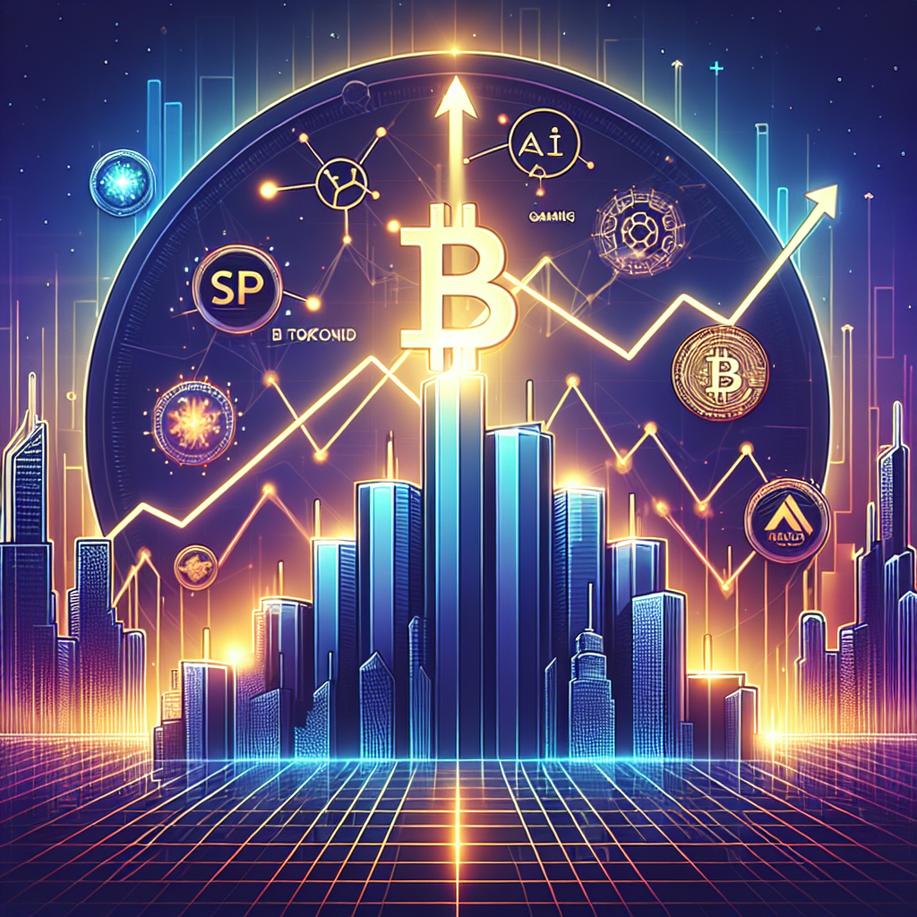 **SEO Alt-Text:** Modern illustration of a dynamic financial recovery featuring a sleek 1200 x 628 pixel design with a vibrant upward chart line. Icons for Bitcoin, S&P 500, Nasdaq, and gold represent market sectors, clearly highlighting Bitcoin’s strong outperformance. Monad blockchain logo rises from a glowing token generation event, surrounded by subtle symbols for DeFi, gaming, AI tokens, and stablecoins, showcasing sector diversity. Illustration uses bold orange (#FF9811) for momentum, dark blue (#000D43) and midnight blue (#021B88) for depth, with tech-inspired geometric shapes and an optimistic, confident tone—ideal for crypto and traditional finance SEO.