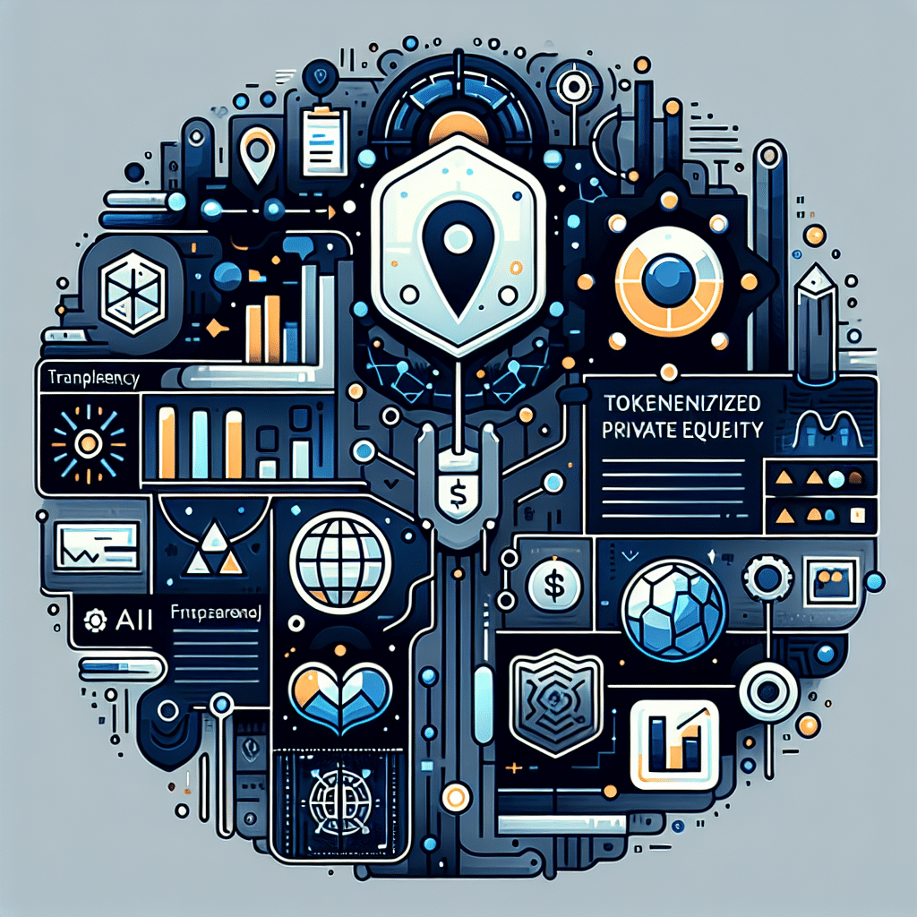 **SEO Optimized Alt-Text:** Sleek modern blog header image for IPO Genie featuring a dynamic blend of dark blue and orange, visually connecting traditional finance with blockchain technology. Image showcases digital tokens unlocking access to pre-IPO startup investment, representing tokenized private equity, AI-driven deal discovery, and fractional ownership. Includes subtle icons for transparency, AI, and compliance, with abstract shapes, data lines, and blockchain motifs, conveying global opportunity, inclusivity, and a trustworthy fintech brand identity.