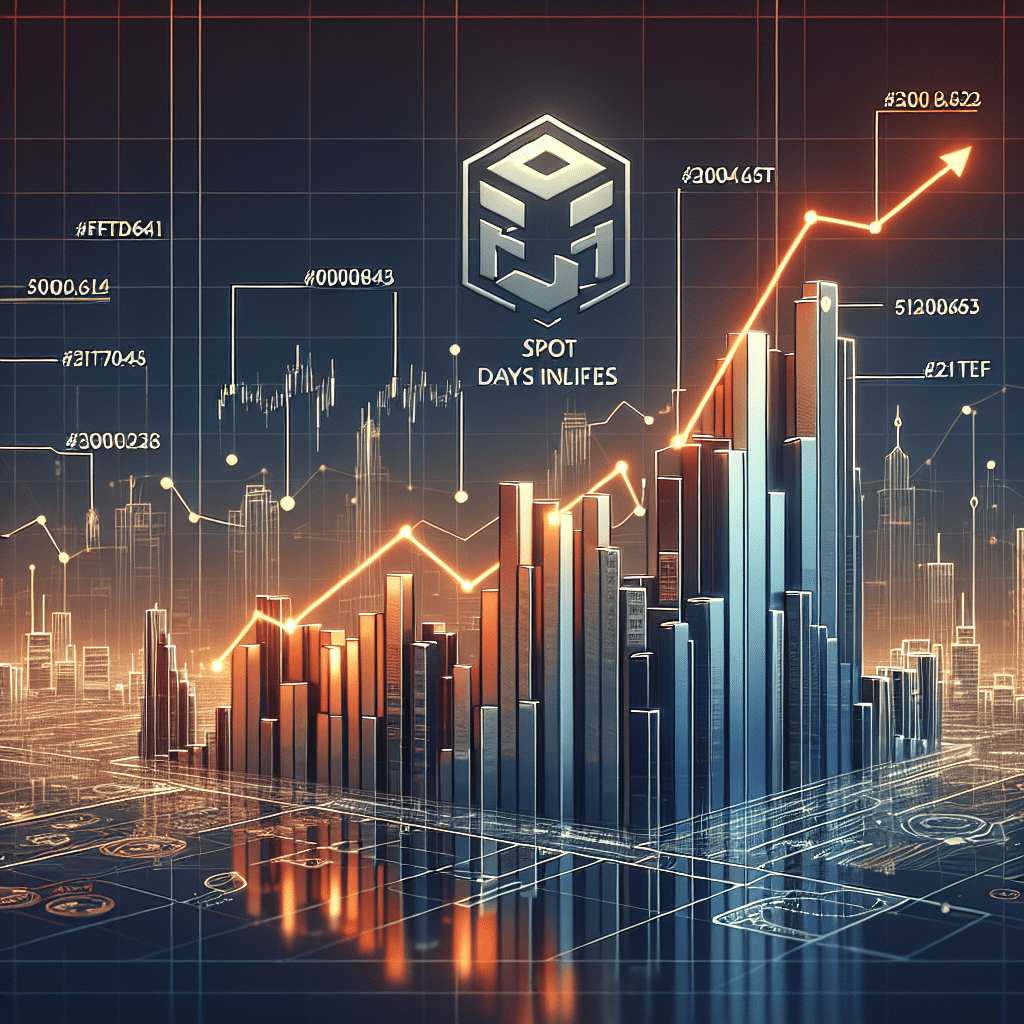 Certainly! Here’s a great SEO alt-text for the image described: **Alt-text:** Modern graphic illustrating the growth and success of XRP spot ETFs, featuring an upward-trending bar chart with 32 consecutive days of inflows and over $1 billion in assets under management. The image displays the XRP logo, abstract institutional finance elements like skyscrapers and charts, and uses orange (#FF9811), dark blue (#000D43), and midnight blue (#021B88) for a professional, branded look—conveying momentum, legitimacy, and optimism toward XRP ETFs in the investment sector.