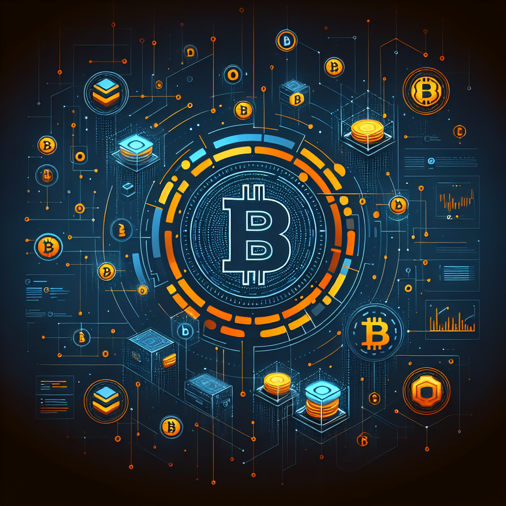 **SEO-Focused Alt Text:** Modern digital illustration of a sleek cryptocurrency exchange dashboard in Bithumb brand colors (#FF9811 orange, #000D43 dark blue, #021B88 midnight blue), featuring a prominent Bithumb "B" logo overlaying a secure digital vault and shield icon, surrounded by blockchain networks and floating "STABLE" tokens; subtle icons show deposits and withdrawals paused with arrows and pause buttons, plus futuristic progress bars and gears symbolizing network upgrades and professional, trustworthy system maintenance.