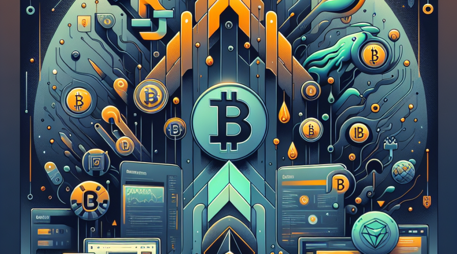**Great SEO alt-text for your image:** Digital illustration for cryptocurrency blog post depicting market uncertainty and the rise of innovative early-stage projects over established coins. Bitcoin and Ethereum are shown in muted tones declining, while vibrant symbols represent ZKP (blockchain shield for security), DeepSnitch AI (futuristic AI eye for AI innovation), PepeNode (playful green frog with mining gear for transparency and fairness), and SUBBD (creator interacting with digital content). The design uses professional orange (#FF9811), dark blue (#000D43), and midnight blue (#021B88) highlights and backgrounds, appealing to a crypto-focused audience and emphasizing security, transparency, and innovation.