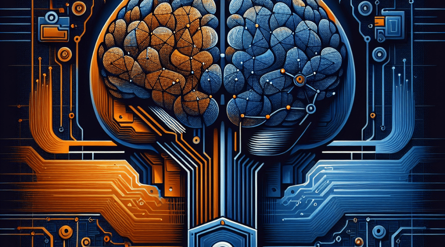 **SEO alt-text:** Modern illustration of a large, stylized artificial intelligence brain or neural network in the center, connected by orange, dark blue, and midnight blue digital data streams to two smaller AI model icons—one labeled "Claude" and another with shadowy figures symbolizing rival companies—highlighting AI model theft and distillation attack risks. The image features security elements such as a lock or shield overlay and subtle world map or circuitry patterns in the background, emphasizing global cybersecurity. Artwork is designed in a sleek, high-tech, and urgent style, sized for 1200 x 628 pixels.