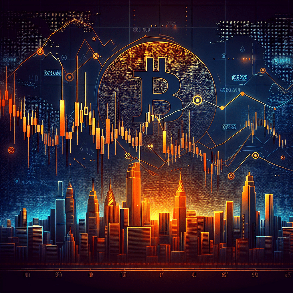 **Optimized SEO Alt-Text:** Dynamic digital image illustrating Bitcoin’s price drop below $69,000, featuring a sharp, downward-trending candlestick chart with jagged volatility lines, the Bitcoin logo, trading analytics overlays, and subtle world financial icon silhouettes in the background. Design uses vibrant orange, dark blue, and midnight blue brand colors for a professional crypto market analysis blog post.