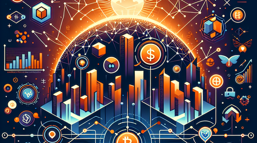 **SEO Alt-text:** Modern blog header image in 1200 x 628 pixels illustrating the 2026 evolution of blockchain and digital asset markets, featuring interconnected digital blockchain networks, glowing tokenized US Treasury documents, digital USDC stablecoins in motion, and AI analytics visualized with stylized data charts and transparent layers. The design incorporates Orange #FF9811, Dark Blue #000D43, and Midnight Blue #021B88 branding, with subtle icons representing institutions, security, and transparency. The professional, sleek composition symbolizes growth, institutional adoption, financial transformation, trust, and the dominance of real-world utility in digital finance.