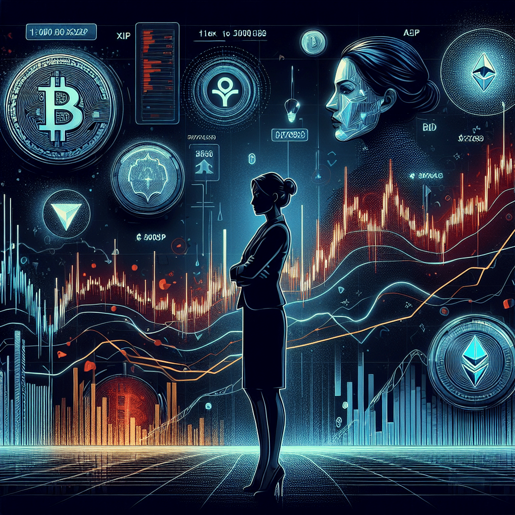 **SEO Alt-Text for Blog Header Image:** Modern cryptocurrency market turmoil blog header showing symbolic Bitcoin, XRP, and DeepSnitch AI icons with fluctuating price lines, digital charts, and falling price indicators. A serious female policymaker silhouette, inspired by Senator Warren, looms over the scene, representing regulatory scrutiny. The tense, energetic design features dynamic reds, brand orange (#FF9811), deep blue (#000D43), and midnight blue (#021B88), with subtle futuristic and AI elements reflecting financial technology, innovation, and regulatory analysis in early 2026. Perfect for fintech news and analysis branding.