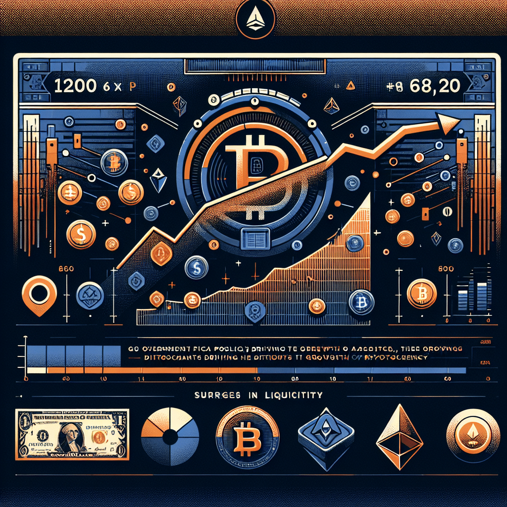 **SEO alt-text:** Modern blog header image illustrating U.S. government fiscal policy boosting cryptocurrency growth, featuring dynamic graphics of Treasury bills flowing into Bitcoin, altcoins, and DeepSnitch AI token symbols. The scene includes economic charts, upward liquidity waves, and digital tokens, all styled in vibrant Orange (#FF9811), Dark Blue (#000D43), and Midnight Blue (#021B88) brand colors, representing fintech innovation and fiscal-driven crypto market expansion.