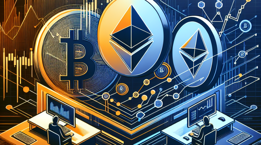 Sure! Here’s a highly optimized SEO alt-text for your described image prompt: **Alt-text:** "Modern 1200x628 illustration depicting the evolution of institutional Bitcoin and cryptocurrency trading via decentralized perpetual futures. Central stylized Bitcoin and Ethereum logos are connected by bold, angular lines symbolizing blockchain transparency and on-chain analytics. Professional chart graphs and digital hedging icons represent risk management for disciplined institutional trading. Abstract whales and institutional figures oversee the secure, efficient DeFi system. Framed by gradients and accents in orange (#FF9811), dark blue (#000D43), and midnight blue (#021B88), the image showcases a trusted, cutting-edge look for financial audiences." This alt-text balances detailed SEO keywords relevant to crypto trading, DeFi, and institutional finance while being clear and descriptive for accessibility.