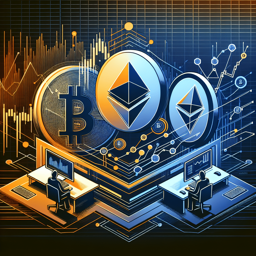Sure! Here’s a highly optimized SEO alt-text for your described image prompt: **Alt-text:** "Modern 1200x628 illustration depicting the evolution of institutional Bitcoin and cryptocurrency trading via decentralized perpetual futures. Central stylized Bitcoin and Ethereum logos are connected by bold, angular lines symbolizing blockchain transparency and on-chain analytics. Professional chart graphs and digital hedging icons represent risk management for disciplined institutional trading. Abstract whales and institutional figures oversee the secure, efficient DeFi system. Framed by gradients and accents in orange (#FF9811), dark blue (#000D43), and midnight blue (#021B88), the image showcases a trusted, cutting-edge look for financial audiences." This alt-text balances detailed SEO keywords relevant to crypto trading, DeFi, and institutional finance while being clear and descriptive for accessibility.