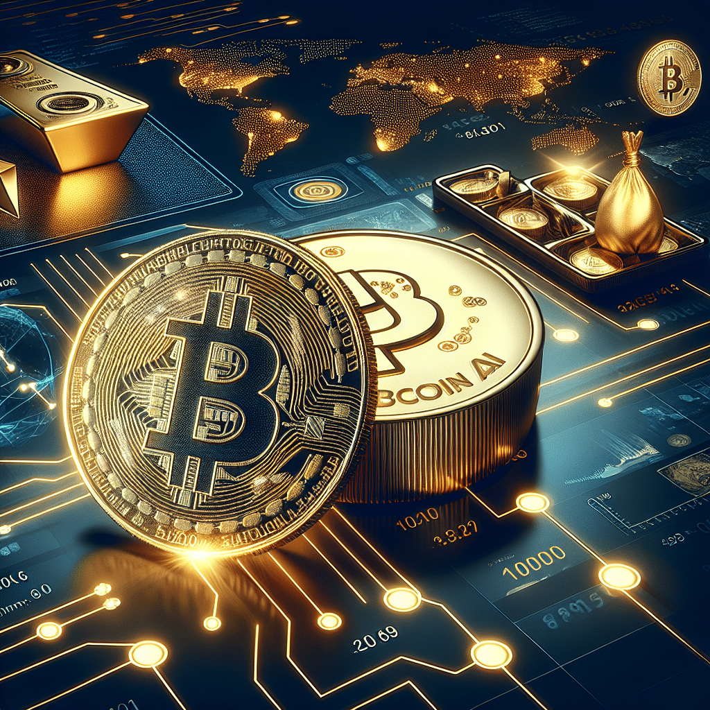 **SEO Alt-Text:** Sleek digital image sized 1200x628 pixels visually representing the theme of Bitcoin’s undervaluation versus gold and global money supply, and the rise of AI-driven analytics in crypto trading. The central glowing Bitcoin coin is surrounded by subtle background price chart lines, a gold bar, and abstract global currency graphics such as a faint world map and digital banknotes. Futuristic AI elements—connected neural network lines and UI graphics—flow towards the Bitcoin symbol, emphasizing advanced analytics and automation. The DeepSnitch AI brand is featured in a corner with a bold “AI” overlay and an eye-shaped tech logo. The image uses gradients and high-contrast accents in orange (#FF9811) and dark blue (#000D43, #021B88), presenting a professional, modern look for innovative crypto investors.