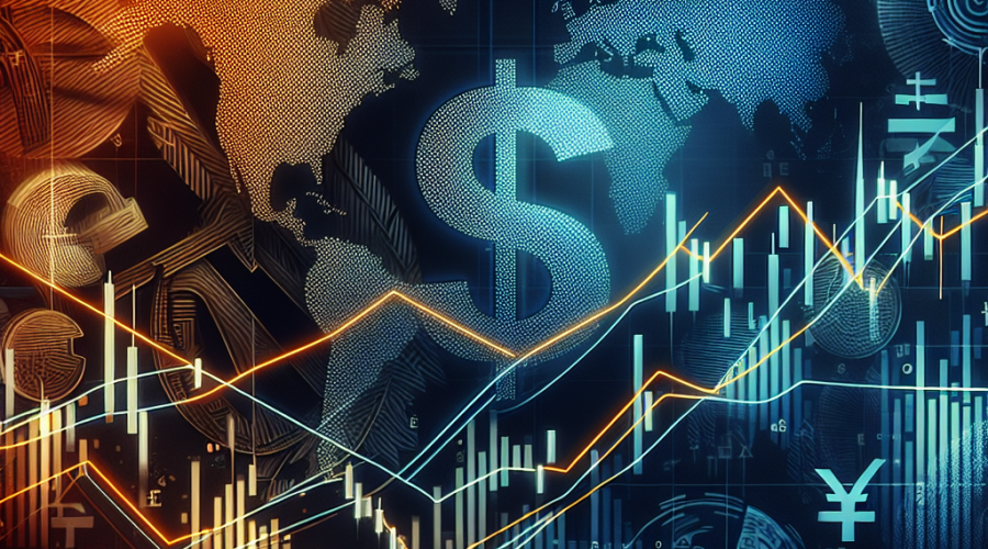 **SEO Alt-Text:** Modern financial blog headline image illustrating the People’s Bank of China raising the USD/CNY reference rate to 6.9158; features stylized US dollar and Chinese yuan currency symbols connected by a rising, fluctuating exchange rate line, a digital ticker showing upward movement, and abstract elements representing global markets, trade, and investment. Image uses a clean layout in orange, dark blue, and midnight blue, sized 1200 x 628 pixels, conveying a contemporary and analytical tone.