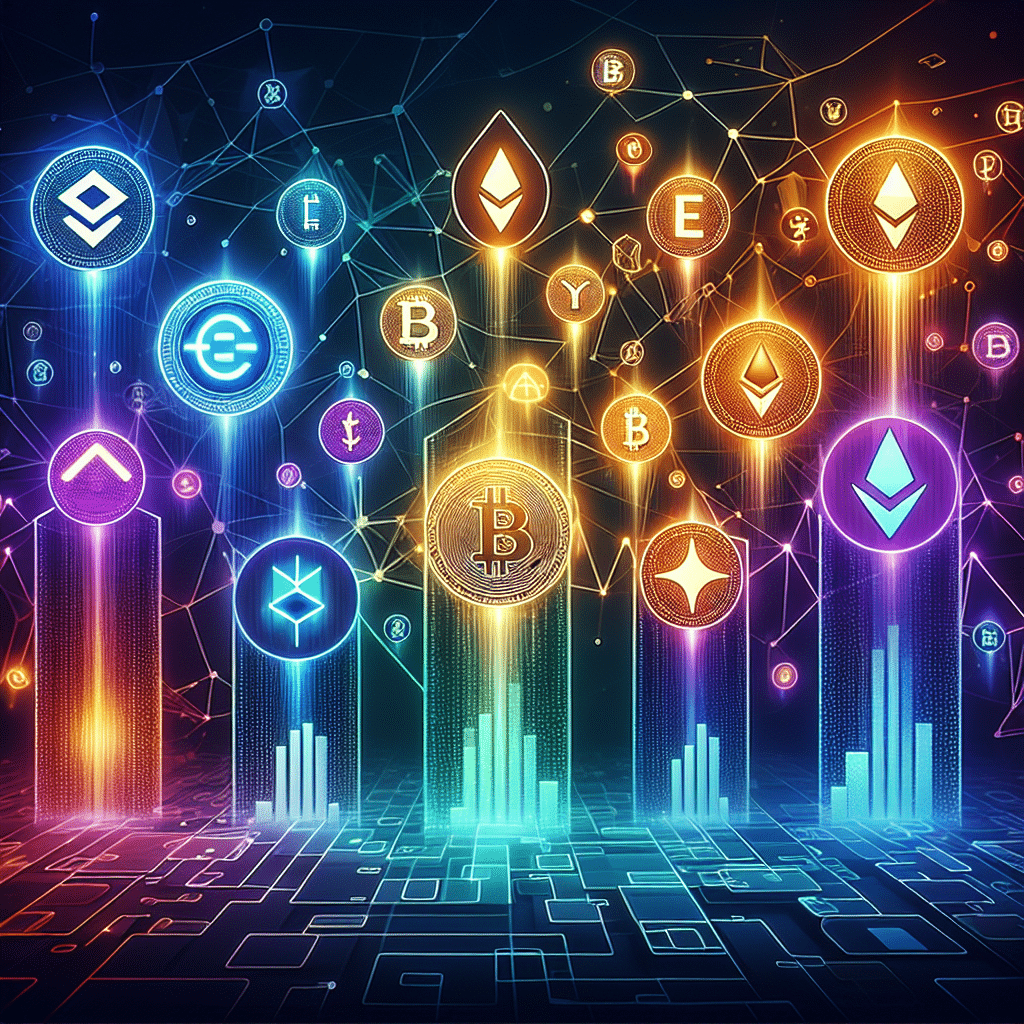 SEO Alt-text suggestion: "Dynamic digital illustration hero image (1200 x 628) featuring Celo, Raydium, Ethena, Solana, and Tezos altcoin symbols with upward-trending graph lines and glowing accumulation signals, over a deep blue and midnight abstract network background. Orange accents symbolize resilience and optimism, with subtle trading charts and blockchain network nodes representing cryptocurrency market growth, innovation, and recovery; brand colors #FF9811, #000D43, and #021B88 visually balanced for a professional crypto blog." Let me know if you want it shorter or tailored for a specific platform!