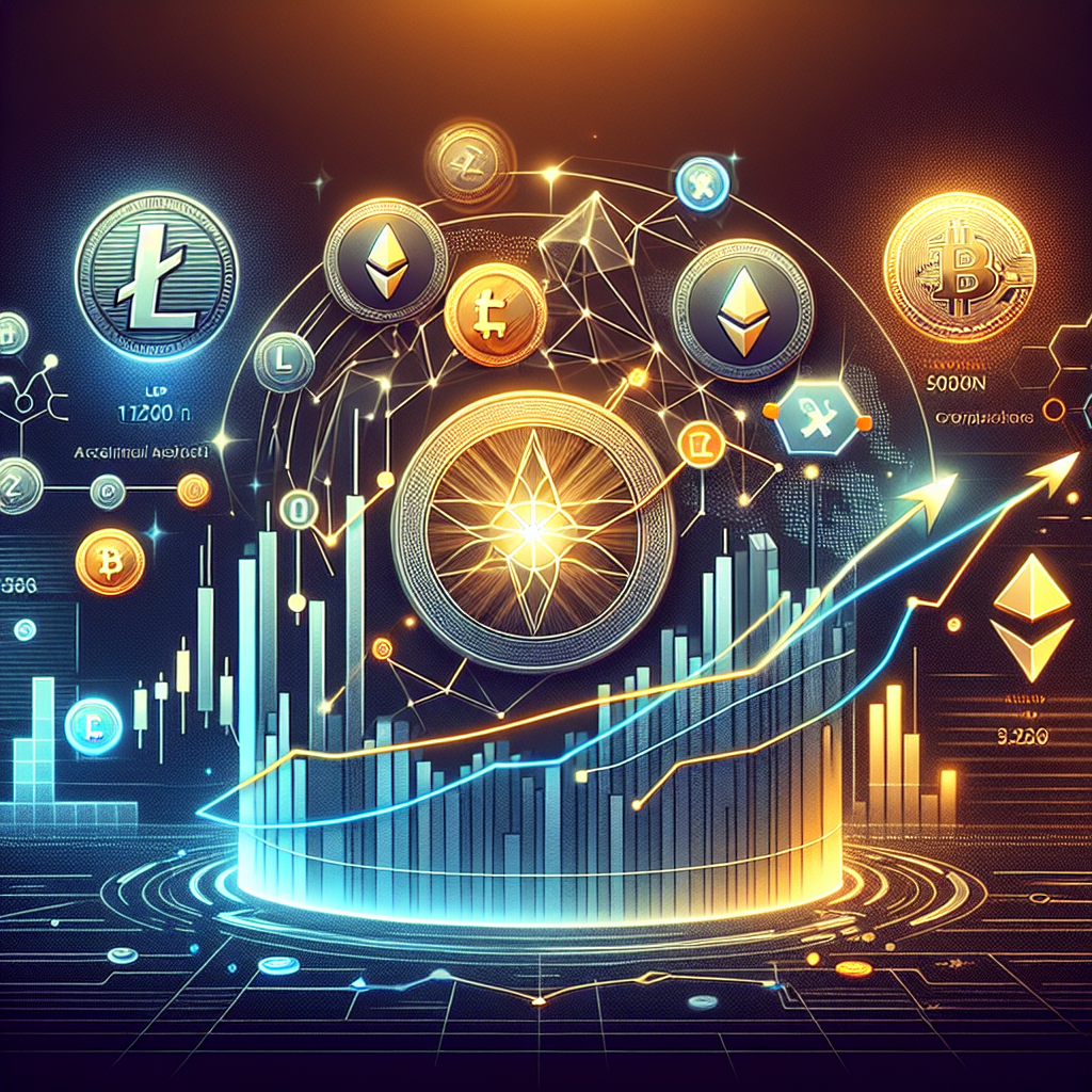 **SEO-Friendly Alt Text:** Digital illustration visualizing a pivotal turning point in the altcoin market, featuring stylized icons of Litecoin, XRP, Solana, Shiba Inu, and a speculative token (Gigachad), interconnected blockchain motifs, and upward-trending graphs with dynamic arrows symbolizing accumulation and recovery; glowing highlights and a modern color palette of orange (#FF9811), dark blue (#000D43), and midnight blue (#021B88) create a sleek, optimistic atmosphere suitable for a finance-focused WordPress blog post.