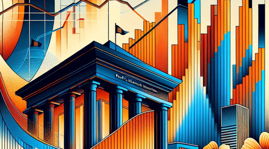 Sure! Here’s a highly optimized SEO alt-text description for your image prompt: **SEO Alt-Text:** "Financial stability and growth illustration for Bank of Hawai‘i Corporation, featuring modern upward trending bar and line charts, a strong bank building labeled 'Bank of Hawai‘i Corporation,' and Hawaiian motifs like a hibiscus flower and wave patterns. The design uses Orange #FF9811, Dark Blue #000D43, and Midnight Blue #021B88 in blended gradients and geometric backgrounds, expressing professional, trustworthy, and resilient financial performance for a financial results article." Let me know if you’d like it tailored for a specific platform (e.g., LinkedIn, website, blog, etc.) or need additional keywords!