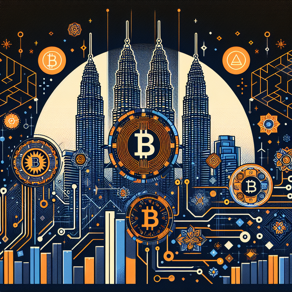 **SEO-focused Alt-text:** Digital illustration seamlessly blending cryptocurrency symbols—blockchain motifs and coins—with stylized Malaysian landmarks like the Petronas Towers and Southeast Asian patterns, set against an elegant background in brand colors orange #FF9811, dark blue #000D43, and midnight blue #021B88. Subtle design elements such as upward-trending financial charts, ascending coins, and interconnected digital nodes represent Bybit’s strategic funding and Malaysia’s emergence as a regulated, innovative crypto hub, conveying a professional, modern vision of collaboration in global and local digital finance.