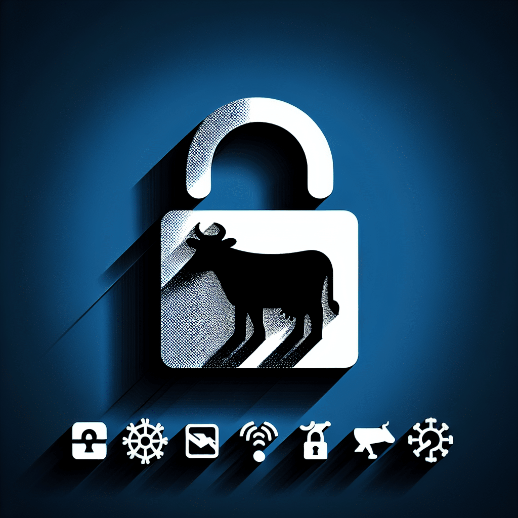 "Dark blue graphic featuring a locked domain symbol and shadow of CoW Swaps' logo, overlaid with an urgent orange transparent layer. Bold white text reads 'CoW Swap Protocol: Temporary URL Activated'. Small Twitter and Discord logos indicate official communications. This image adheres closely to the brand color palette of CoW Swaps."