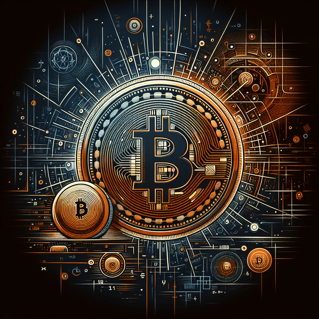 **SEO Alt Text:** Digital illustration symbolizing Hal Finney’s $10 million Bitcoin thought experiment, showing a large stylized Bitcoin coin radiating energy lines and digital motifs. The numbers 21 million and 10,000,000 are subtly integrated, representing Bitcoin’s scarcity and high valuation. The background features abstract shapes merging traditional global currencies with futuristic digital networks. The image uses modern, clean design and the brand colors orange (#FF9811), dark blue (#000D43), and midnight blue (#021B88), reflecting math-driven innovation and the pioneering spirit of early Bitcoin.