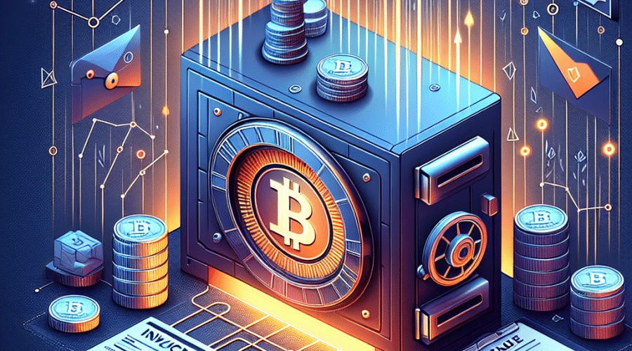 **SEO-focused alt-text:** Modern blog header image (1200x628 px) for IncomRWA, featuring a glowing digital vault in brand colors orange #FF9811, dark blue #000D43, and midnight blue #021B88. The vault is surrounded by floating "iRWA" token coins, stacks of invoices merging into blockchain graphics, and digital streams of stablecoins (USDT, USDC) flowing into the vault. Abstract connectivity elements, upward graph lines, arrows, and security icons (shield, checkmark) convey a futuristic, secure, and tech-driven financial ecosystem.
