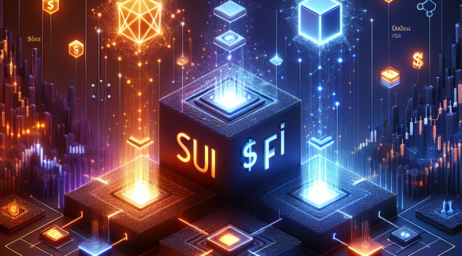 **SEO alt-text for your described image:** "Dynamic 1200x628px blog header image showcasing the clash between Sui (SUI) and BlockchainFX ($BFX) crypto projects. Features futuristic blue and orange digital visuals with glowing, interconnected nodes representing Sui’s scalable Layer 1 blockchain, and BlockchainFX as a modern super app hub with trading charts, digital vault, and finance icons. Incorporates bold orange, dark blue, and midnight blue brand colors, with subtle DeFi and Web3 technology motifs for a polished, energetic, and professional WordPress blog post."