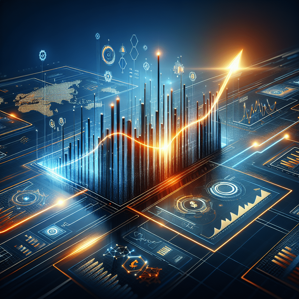 **SEO-optimized Alt-Text:** Sleek, modern graphic visually representing excitement for Palantir Q1 2026 earnings report, sized 1200x628 pixels. Features bold, futuristic digital motifs like an upward-trending stock chart, glowing orange growth arrow, AI-inspired data streams, geometric network elements, and financial technology icons such as AI chips and bar graphs. Centered on a dark blue gradient background with orange highlights, the design includes Palantir’s logo, evoking confidence, innovation, and bullish momentum in AI-driven data analytics and tech investments.