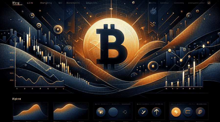 **SEO-optimized alt-text:** Sleek blog header image sized 1200x628 pixels illustrating Solana’s turbulent journey in the crypto market, featuring a stylized Solana logo partially in shadow, dynamic candlestick charts with sharp dips and rises, faint Bitcoin symbols in the background to convey competition, and subtle glowing upward arrows indicating optimism; all set against gradients and accents in orange (#FF9811), dark blue (#000D43), and midnight blue (#021B88) to create a modern, professional atmosphere representing in-depth Solana market analysis.